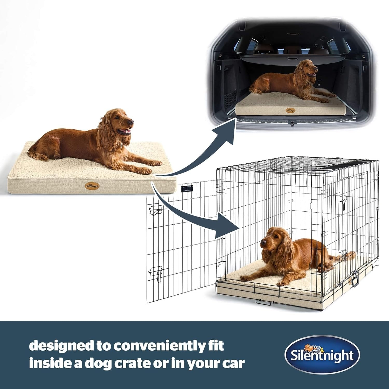 XL Orthopedic Dog Crate Bed 112x81x7.6cm Washable Mat