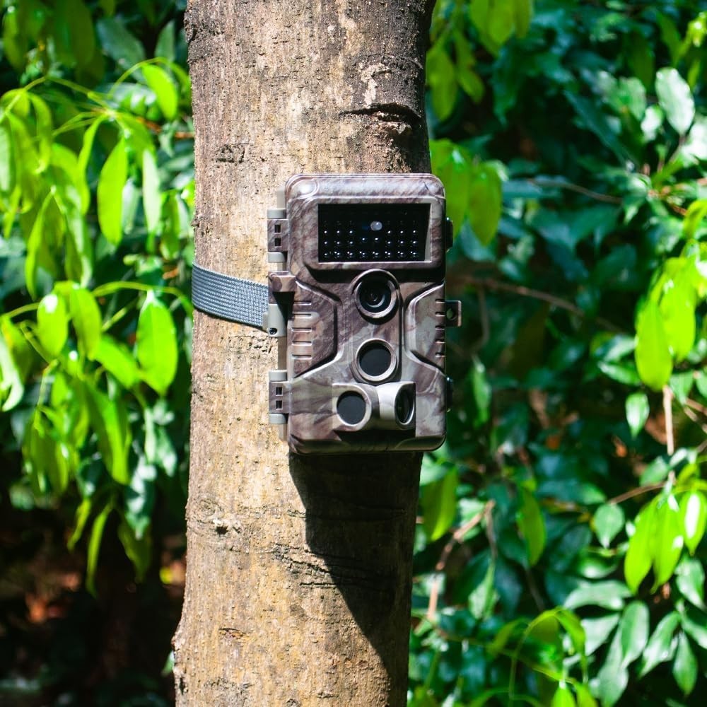 64MP Trail Camera 1296P Night Vision Wildlife Hunting Camera 100ft