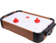 Portable Wooden Tabletop Air Hockey Game Battery Powered Family Fun