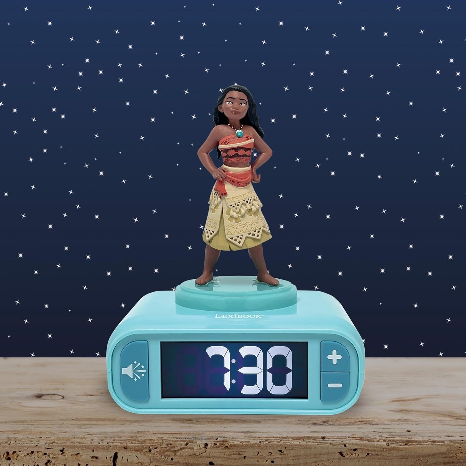 Kids Alarm Clock Night Light LED Display Snooze Sounds Bedroom Gift