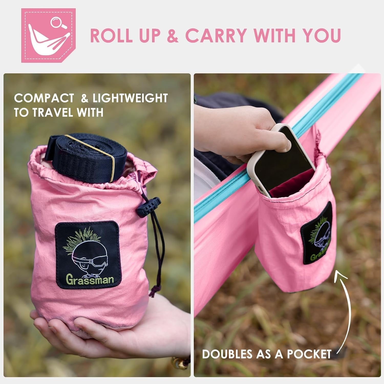 Kids Camping Hammock with Straps | Safe Portable Indoor Outdoor Hanging Bed