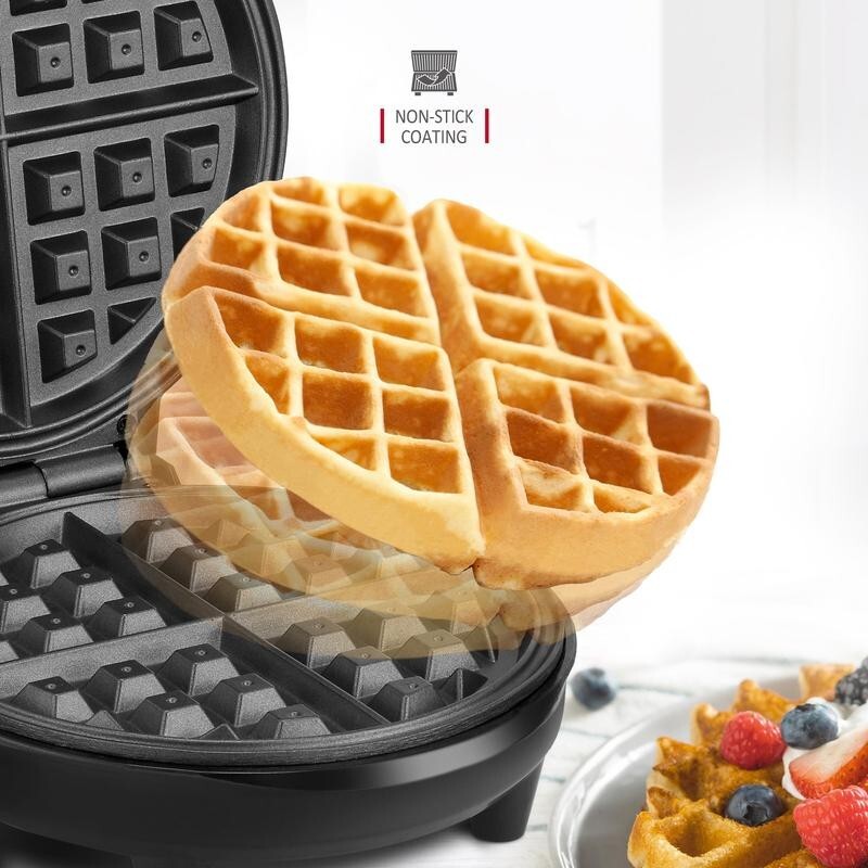 NETTA 700W Waffle Maker Non-Stick Iron Adjustable Temp Compact Breakfast Grill