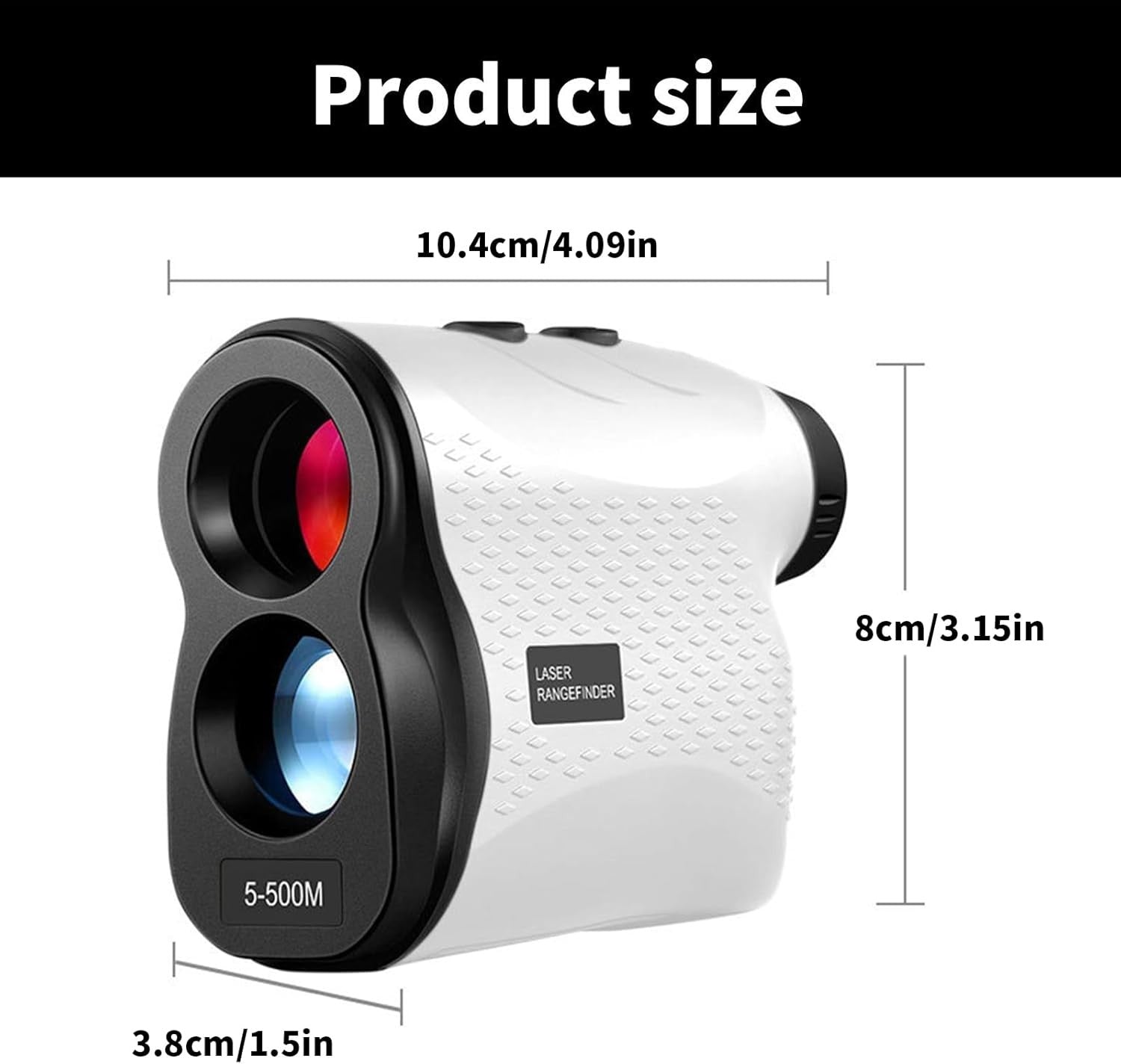 Golf Rangefinder 500M Slope 6X Magnification 4 Modes Battery Powered