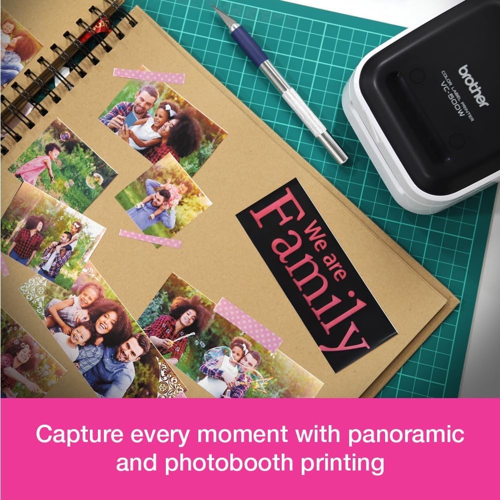 Inkless Colour Label Printer Wireless Thermal Sticker Maker Desktop Craft