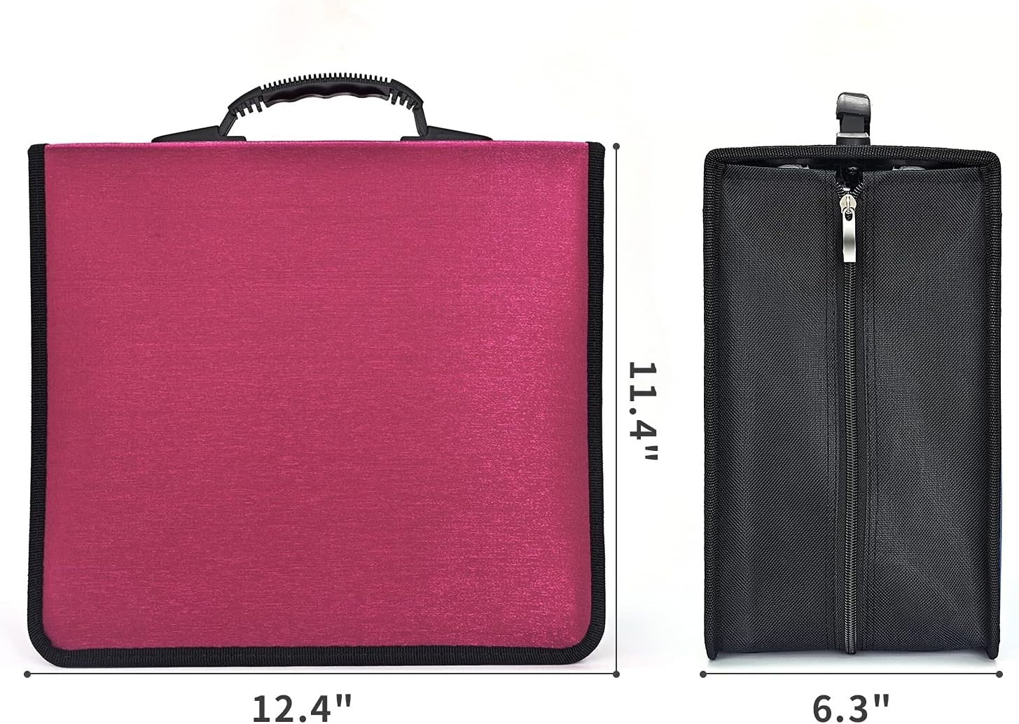 432 CD DVD Storage Case Organizer Binder Wallet Zipper Holder Red