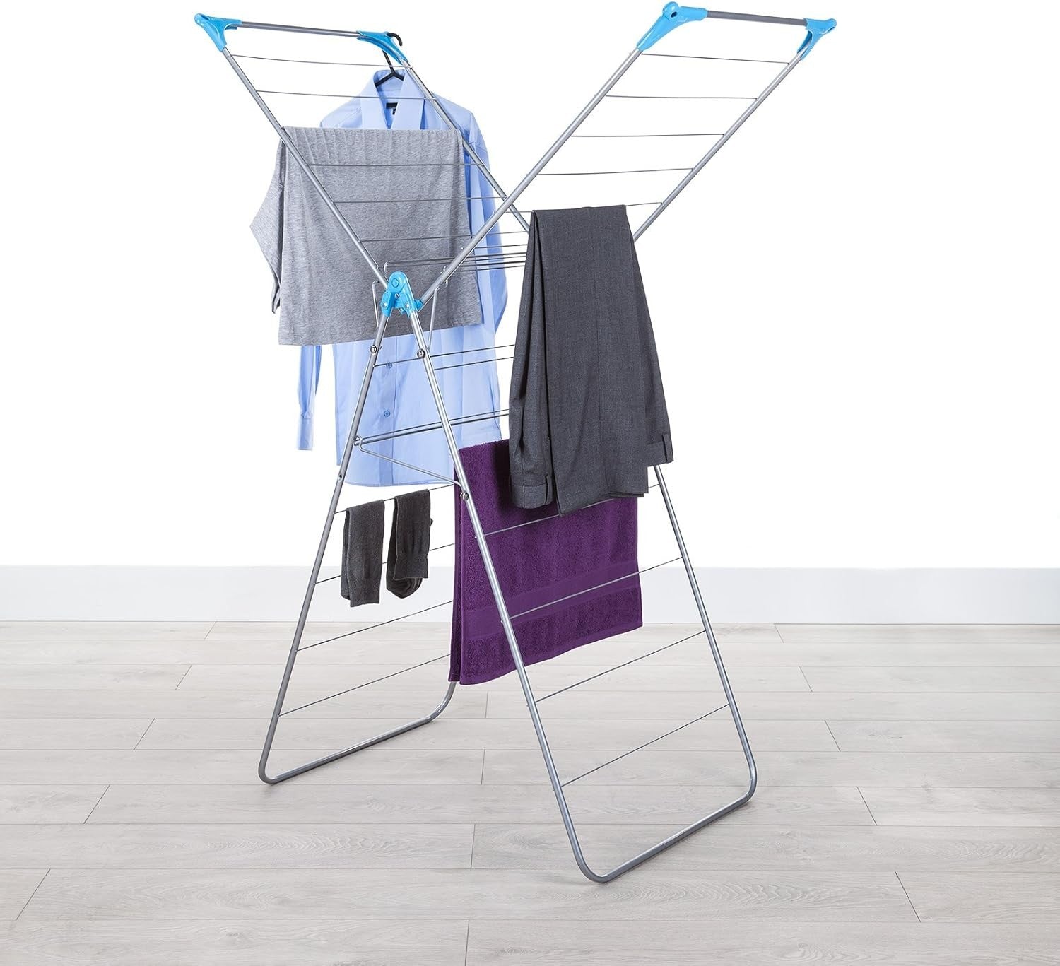 Winged Clothes Airer Folding Indoor Drying Rack Large Capacity Space Saving
