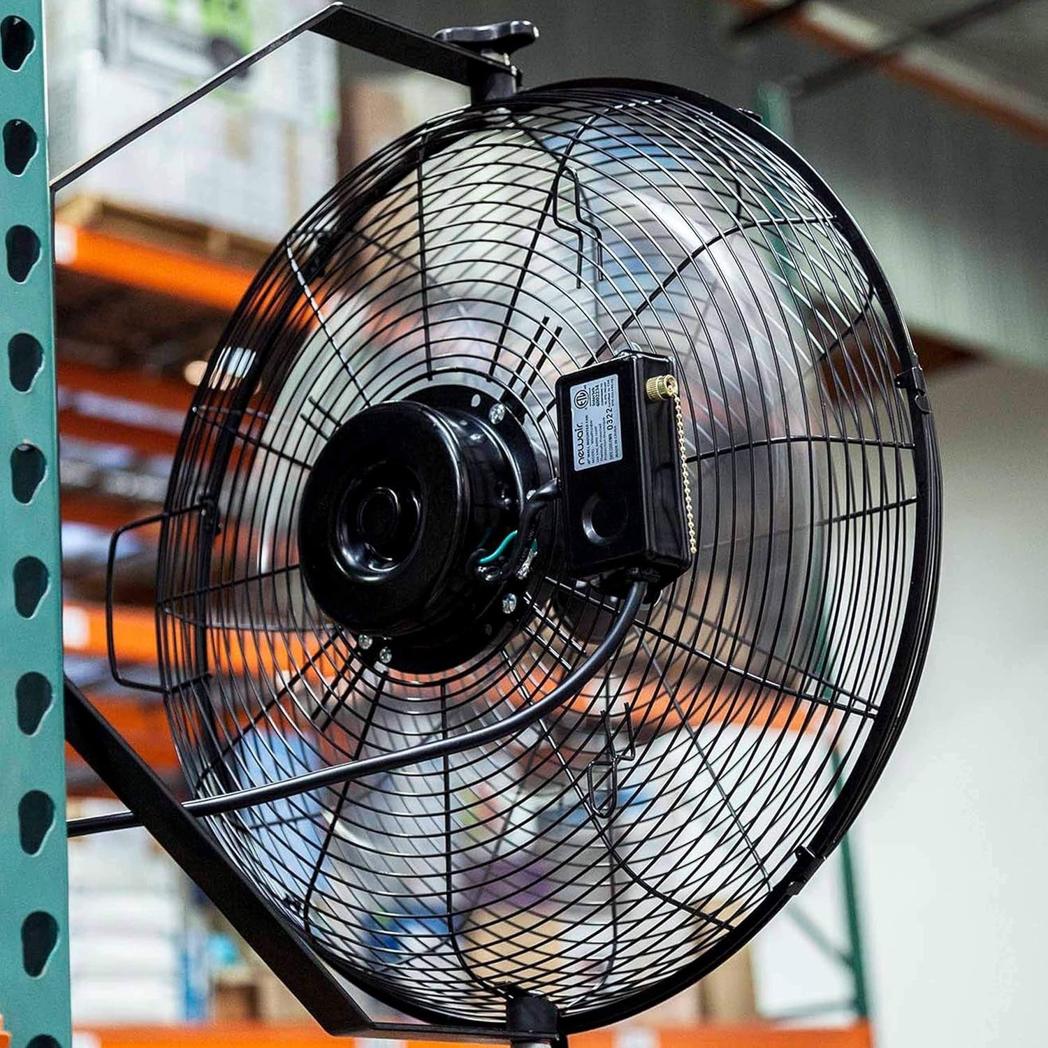18" Wall Fan – High-Velocity 3000CFM Industrial Cooling w/ 3-Speed Metal Blades