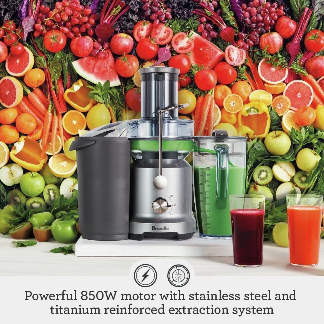 Cold Spin Juicer 850W Wide 3in Feed Chute Whole Fruit 2L Jug
