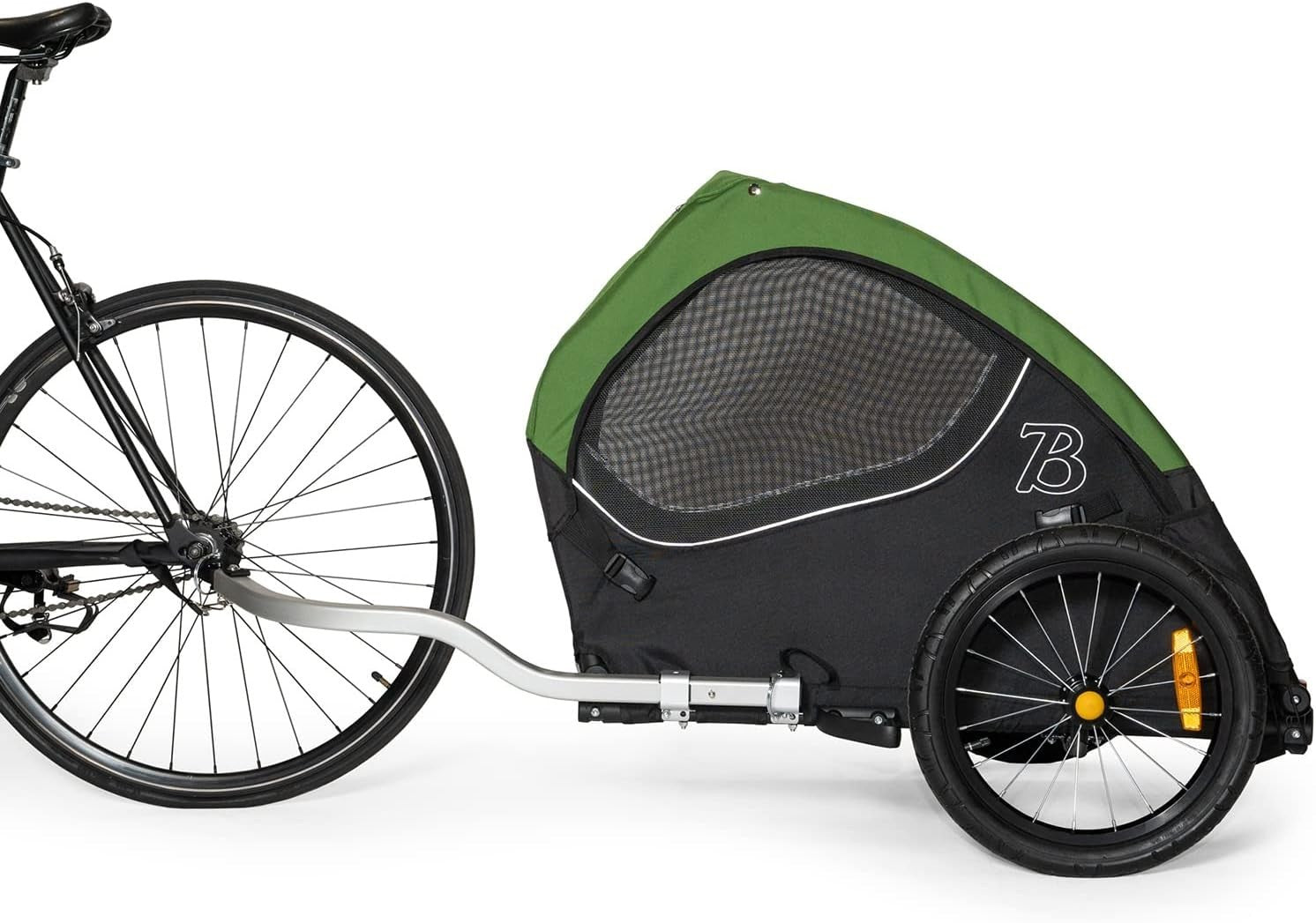 Pet Bike Trailer with Mesh Windows Lightweight Cargo Wagon for Dogs Cats