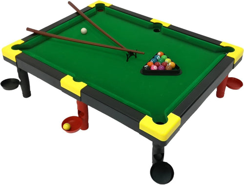 Kids Snooker Billiards Game Table Set Skill Building Compact Play Toy