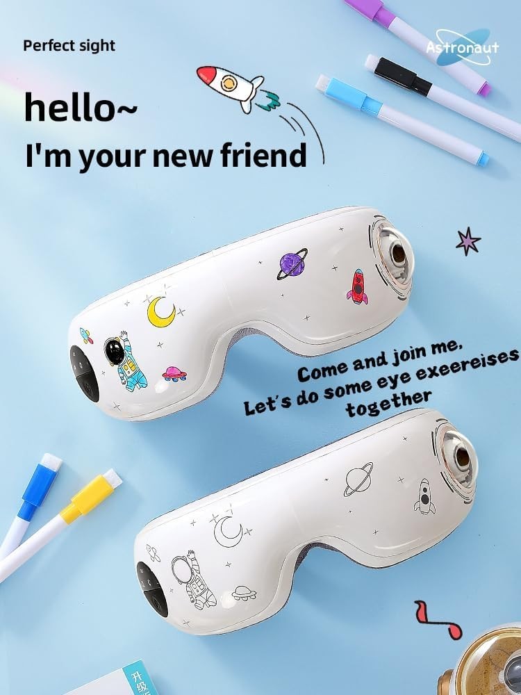 Kids Heated Eye Massager Bluetooth Music Eye Strain Relief