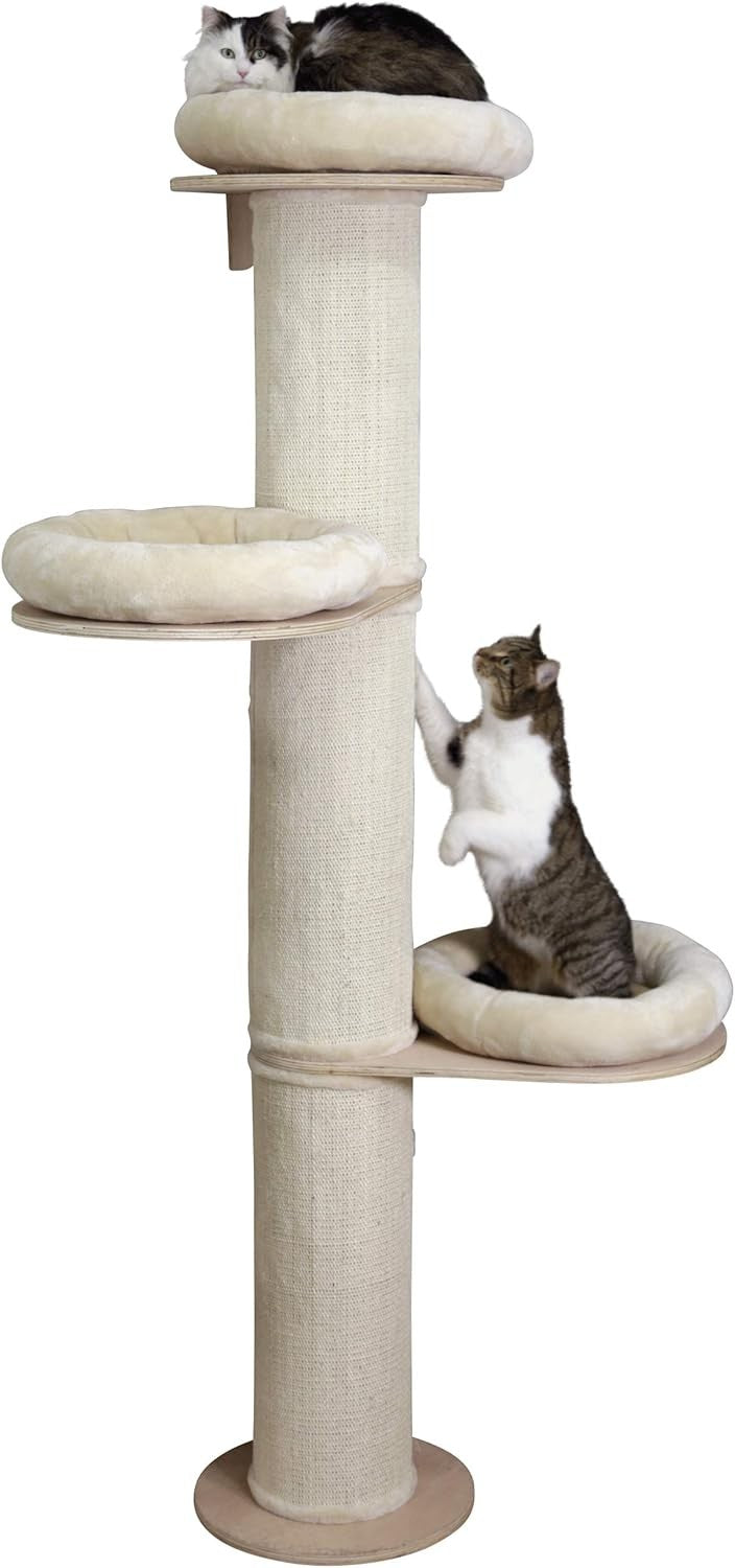 Tall Cat Tree Tower 187cm with Cushioned Perches Heavy Duty Scratching Post