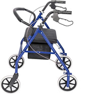 Foldable Rollator Walker with Seat 4 Lightweight Lockable Brakes