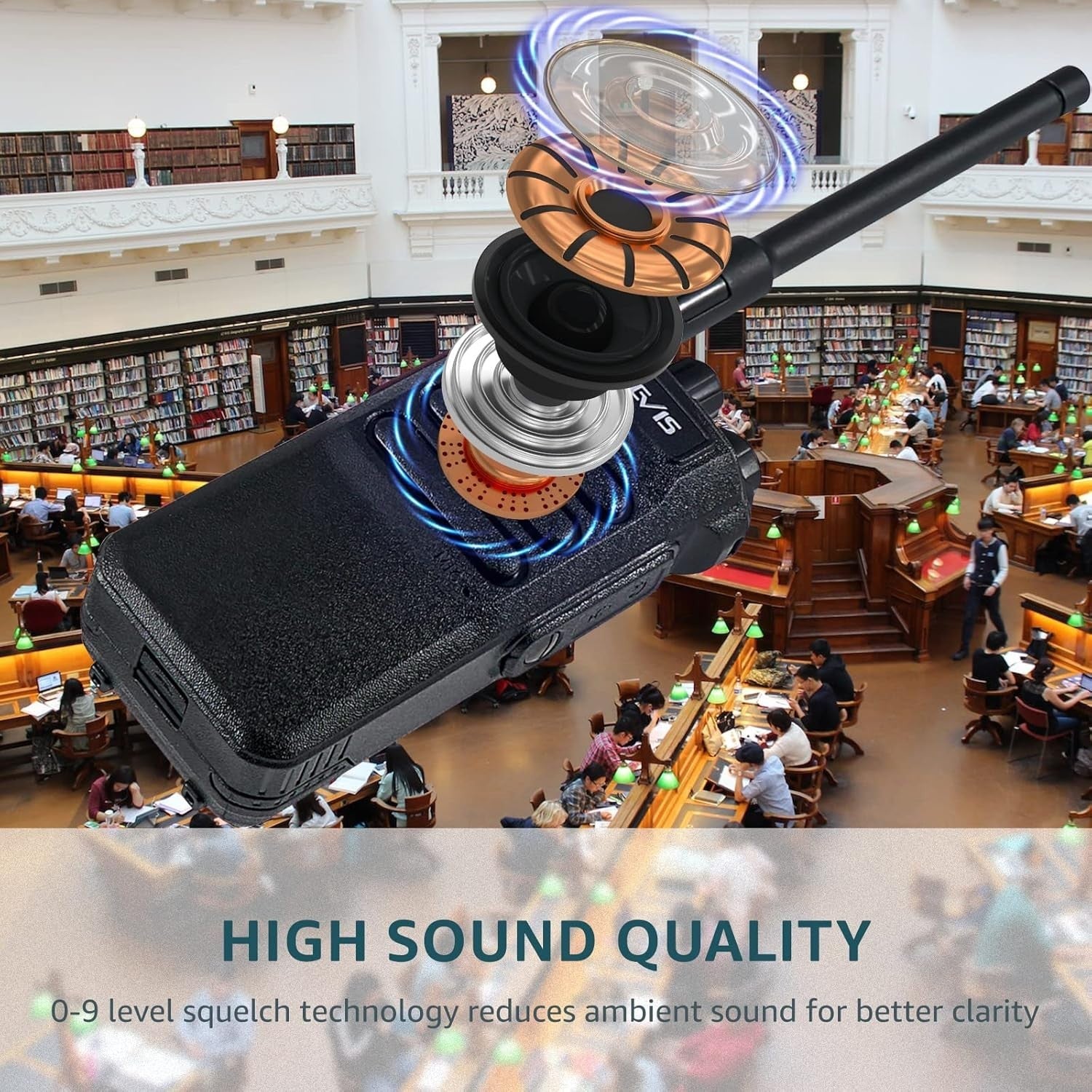 Long Range Walkie Talkies 3 Pack High Power 2600mAh VOX Rugged Radio
