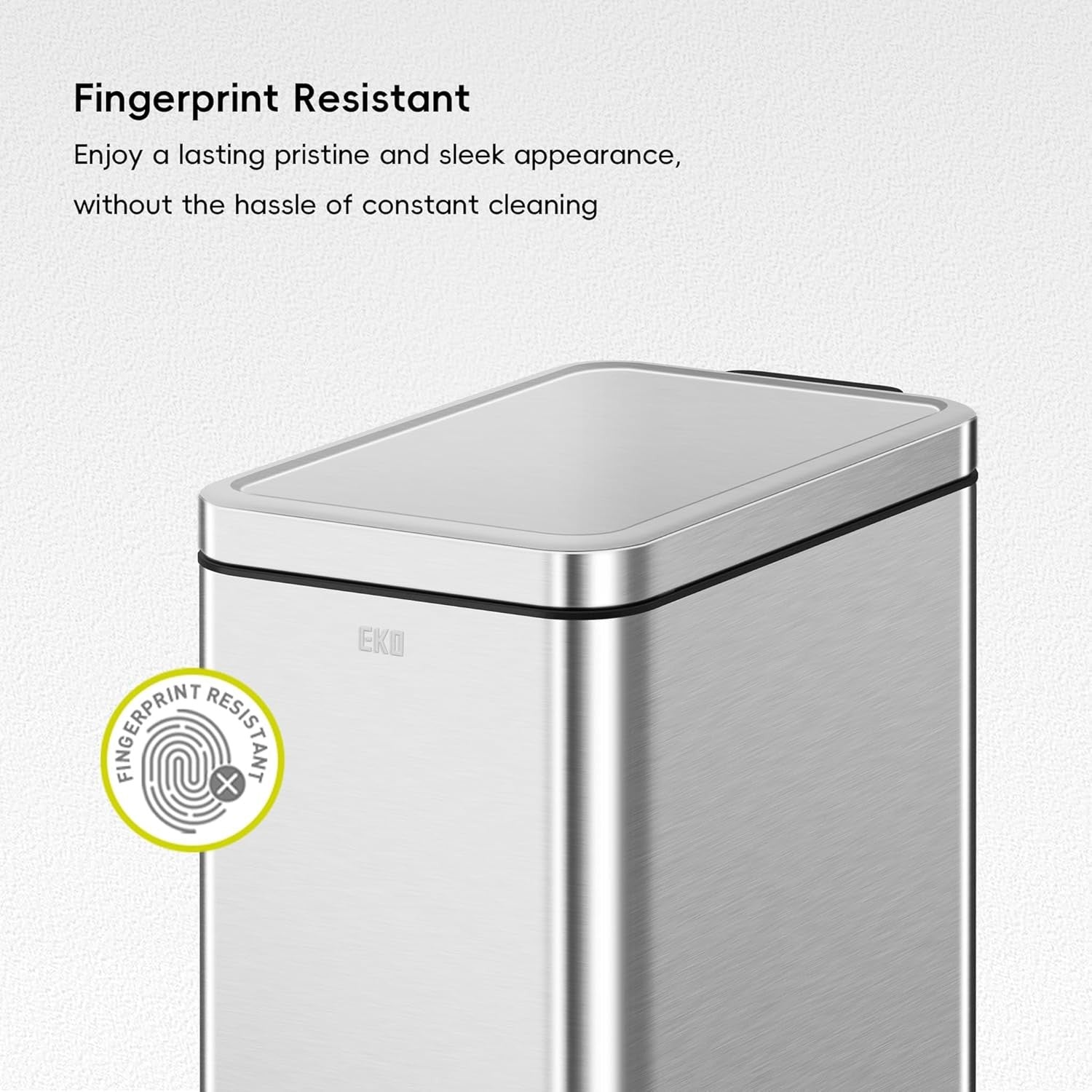 10L Slim Stainless Steel Pedal Bin – Fingerprint-Resistant Trash Can