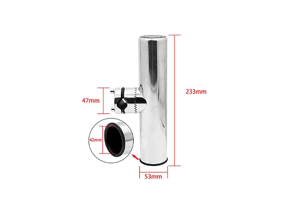 316 Stainless Steel Boat Rod Holder Rail Mount Adjustable 7/8–1"