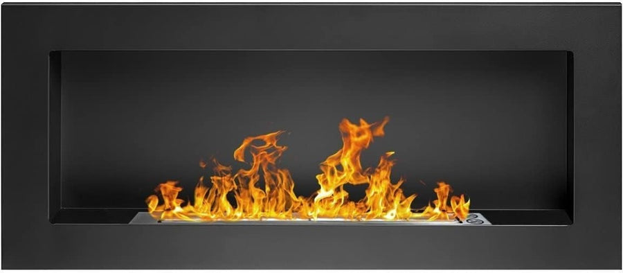 Wall-Mounted Bio Ethanol Fireplace 900x400mm Modern Ventless Alcohol Heater