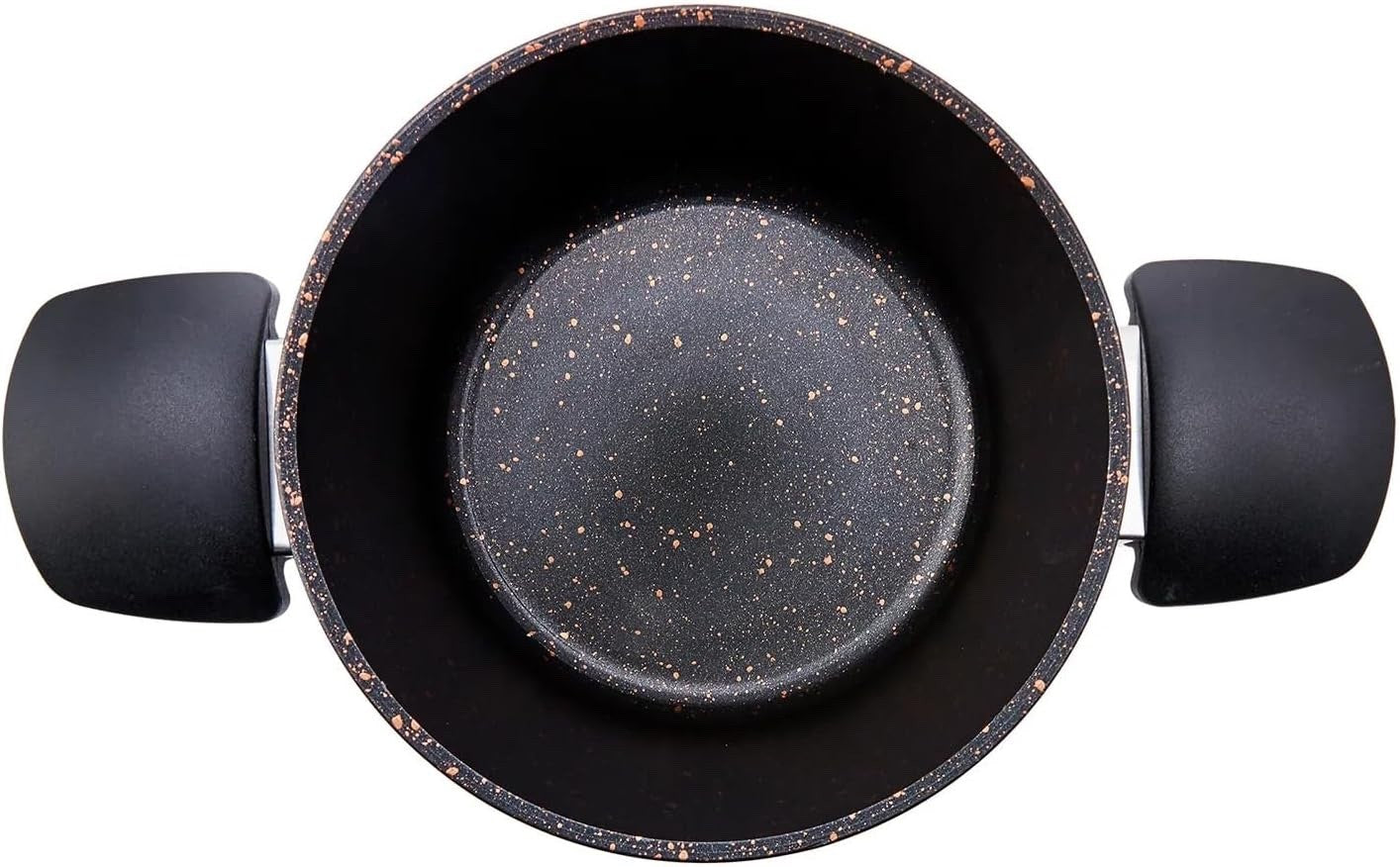7pcs Black Biogranite Non Stick Induction Cookware Set with Lids, PFOA Free