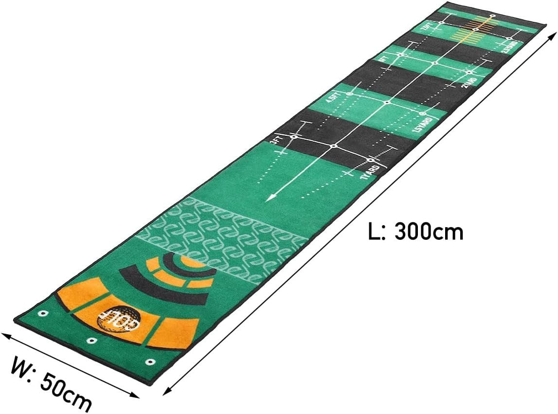 Indoor Golf Putting Mat Long Practice Green Non Slip Home Trainer