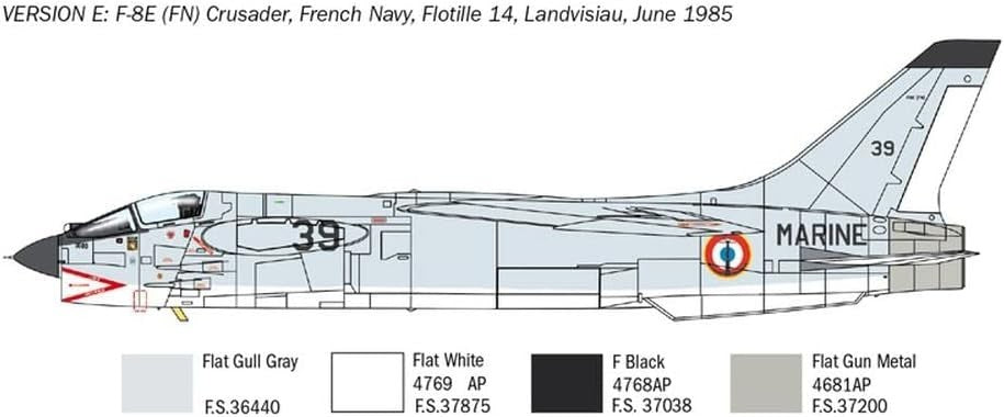 1:72 Scale F-8E Crusader Jet Model Kit – Detailed Aviation Display Build