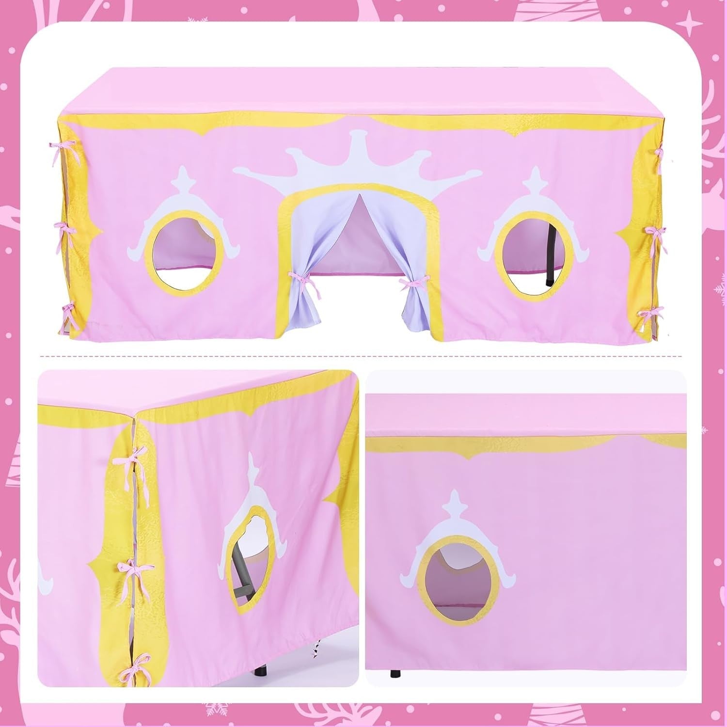 Princess Kids Table Fort Tent Cover Indoor Outdoor Playhouse Large