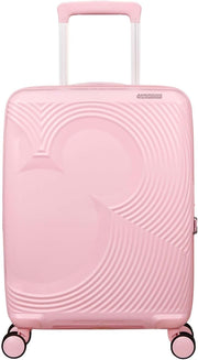 Cabin Hard Shell Suitcase Expandable 55cm TSA Lock Spinner Pink
