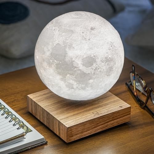 Unfinished Walnut Wood Magnetic Levitating Moon Lamp LED Light