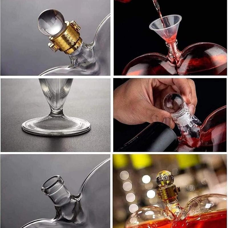 Heart Shaped Glass Whiskey Decanter 1000ML | Unique Gift for Him/Her