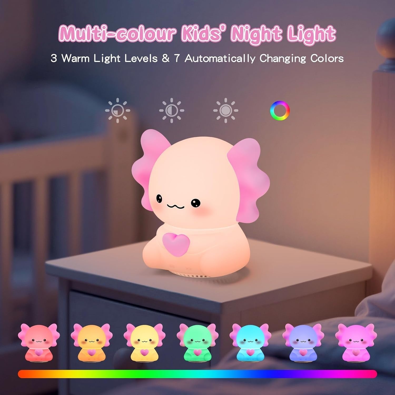 White Noise Machine for Sleep with Night Light & Bluetooth Music
