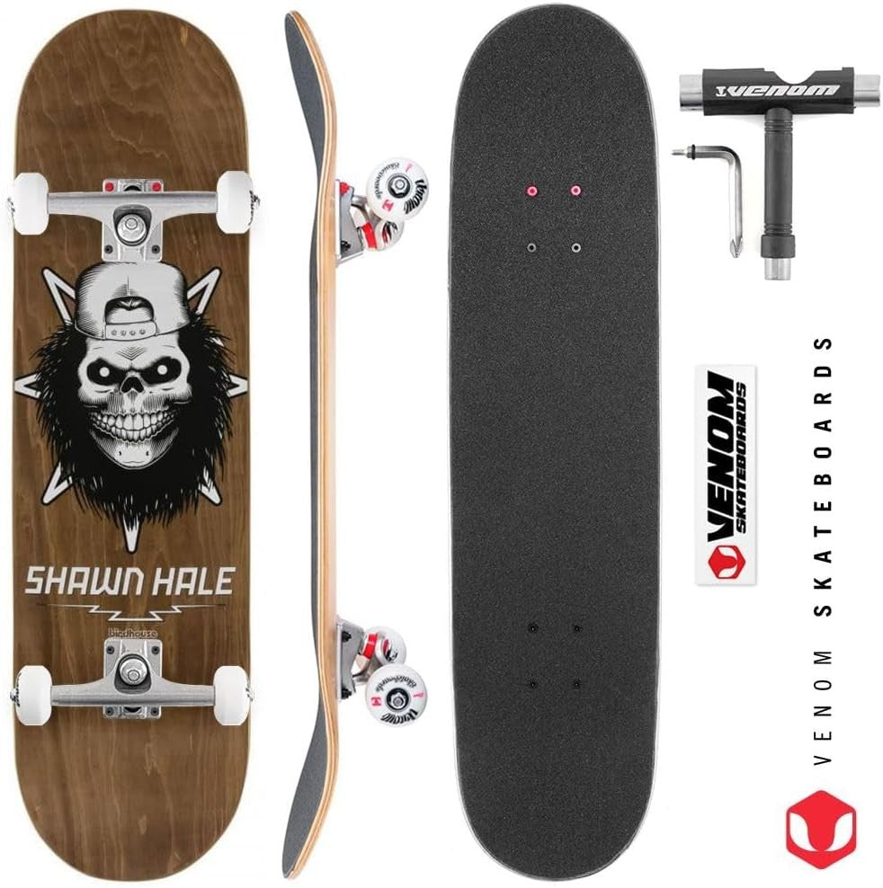 Pro Skull 8.5 Complete Skateboard Street Deck Blue