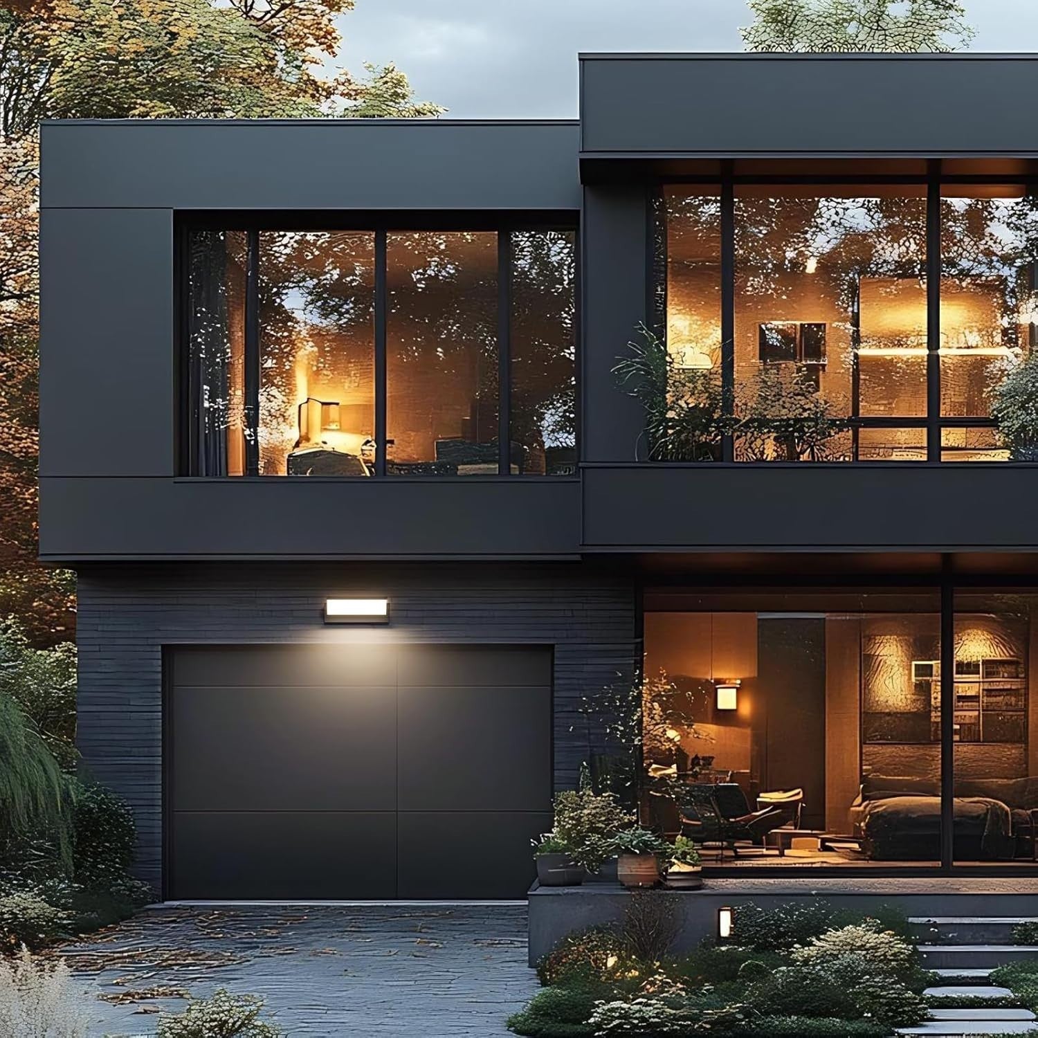 45W LED Outdoor Waterproof Wall Light | Adjustable Modern Anthracite Lamp