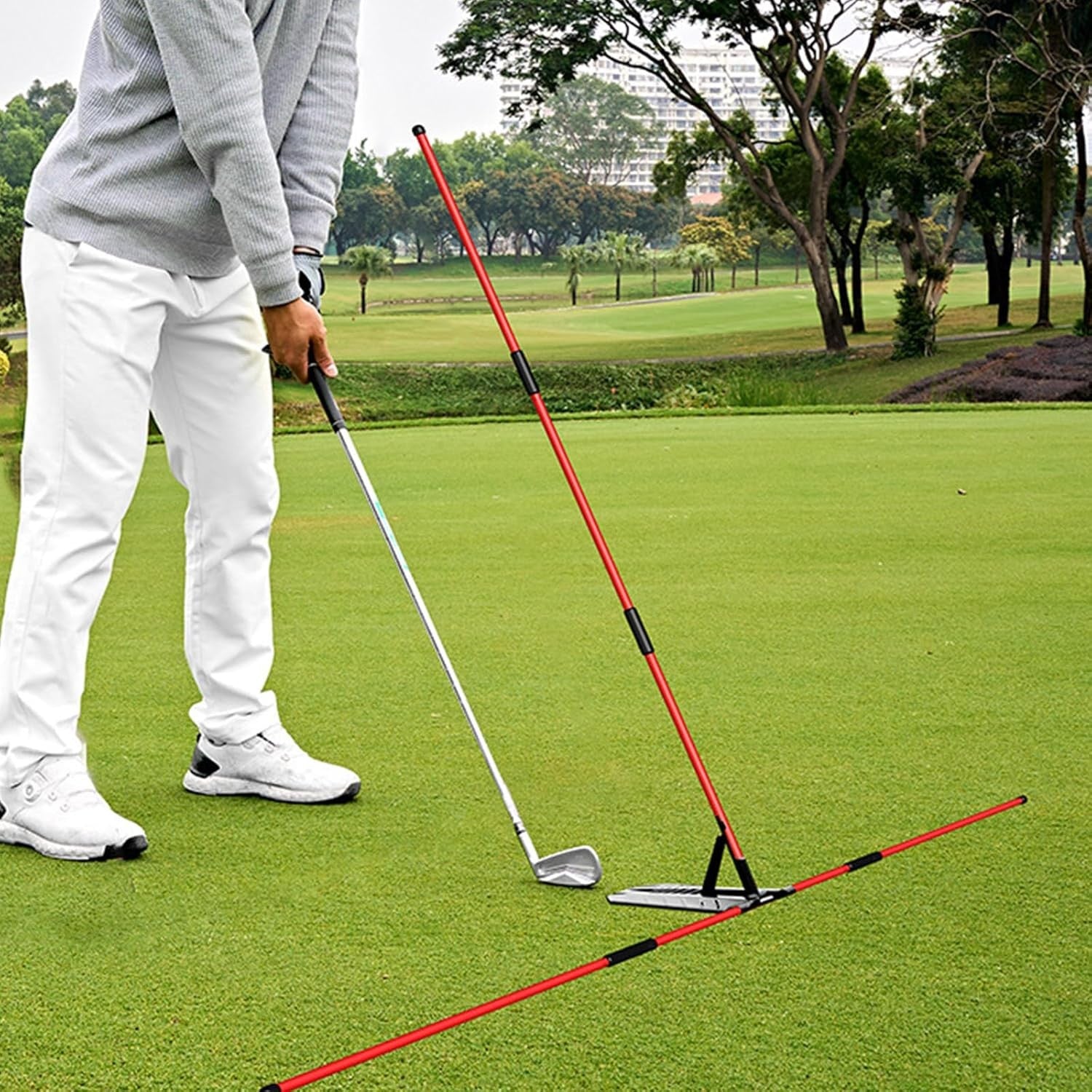 Golf Swing Trainer Alignment Rod Set Practice Corrector Aid
