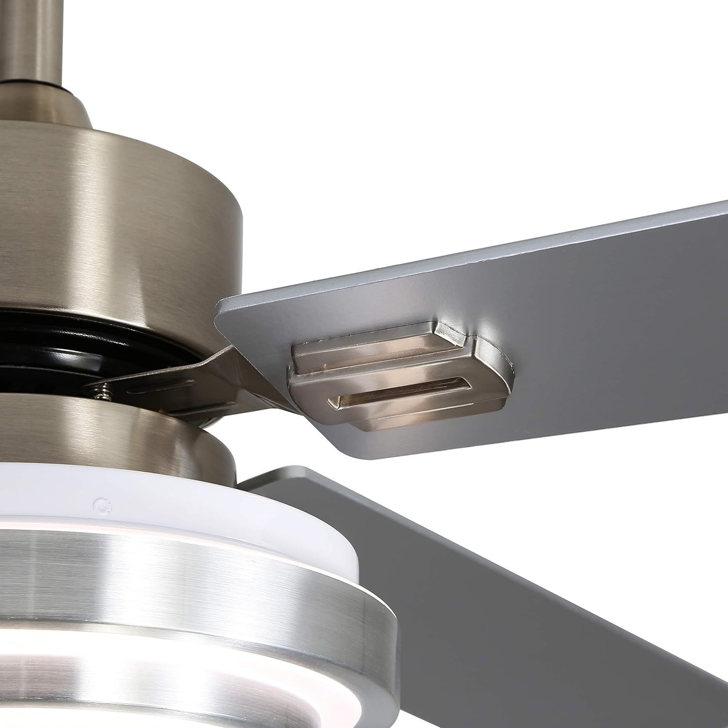52" Ceiling Fan with LED Light, Brushed Nickel, Remote Control【A+】