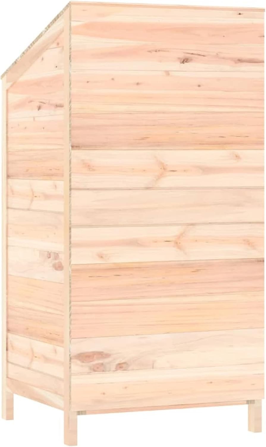 Wooden Garden Shed Outdoor Storage Cabinet Weatherproof Solid Fir Wood Natural