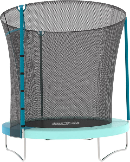 6ft Kids Garden Trampoline with Safety Enclosure Net Small Space 50KG