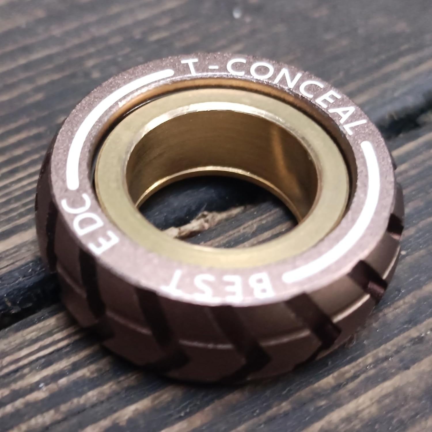Gold Magnetic Haptic Fidget Ring Stainless Steel Quiet Stress Toy
