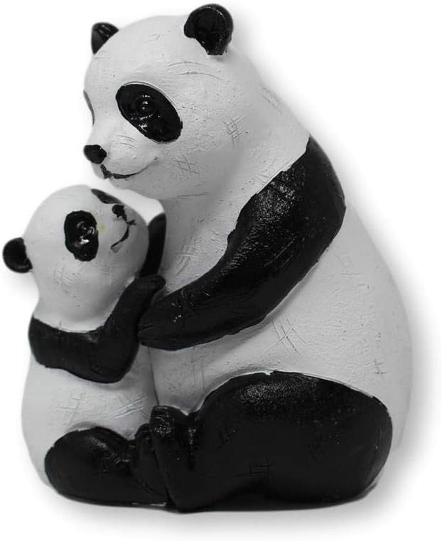 Mother & Baby Panda Ornament Indoor Outdoor Garden Decor Cute Animal Sculpture