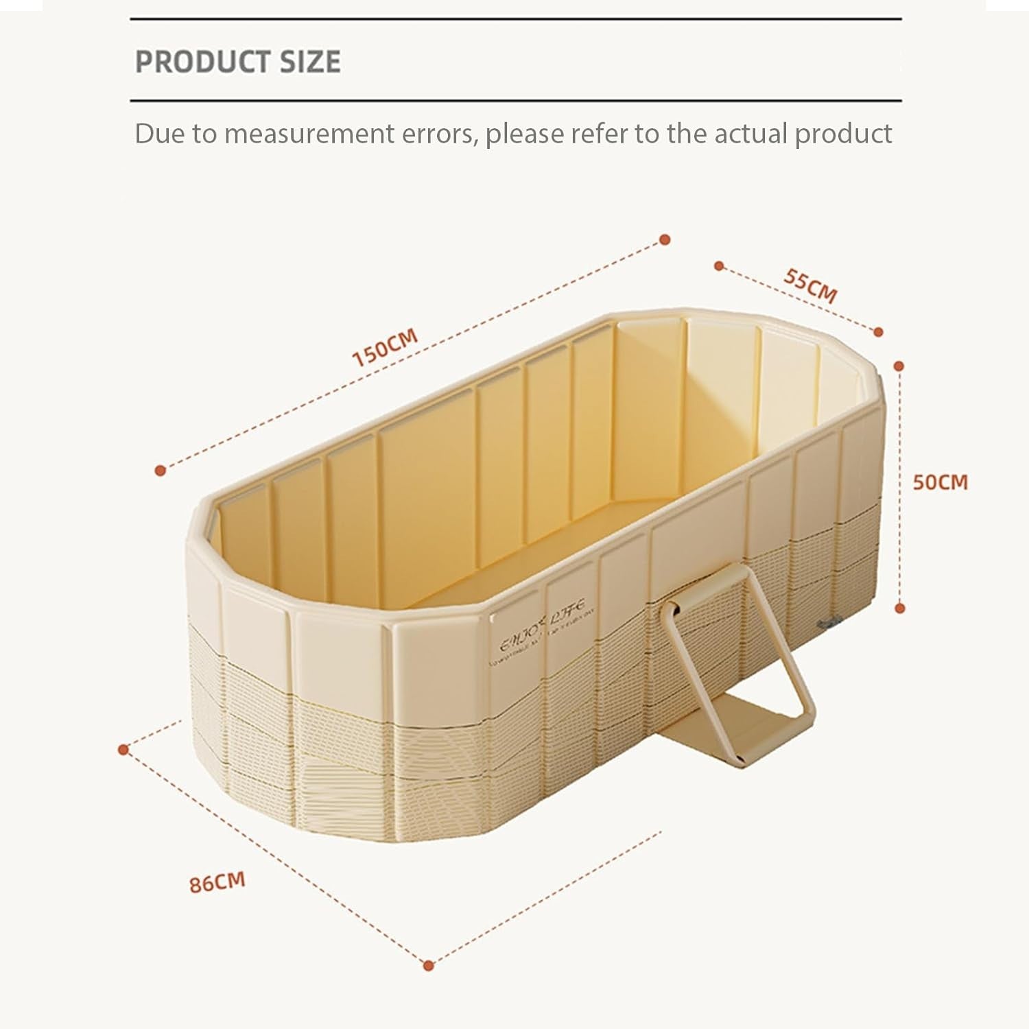 2-Person Foldable Portable Bathtub 150x55x50cm – Hot & Ice Bath Tub