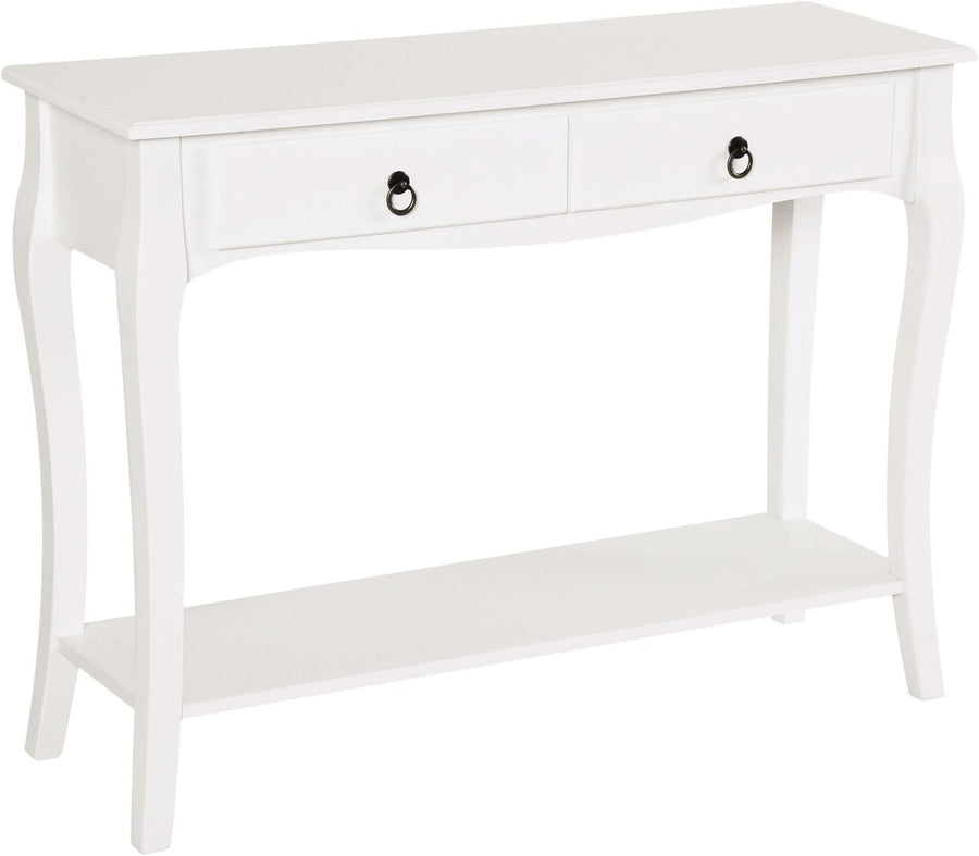 Modern Console Table with Storage Drawers & Shelf – Elegant Living Room Desk