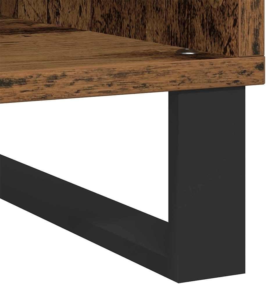 Rustic Solid Wood Media Storage Cabinet with 5 Shelves – Durable & Stylish