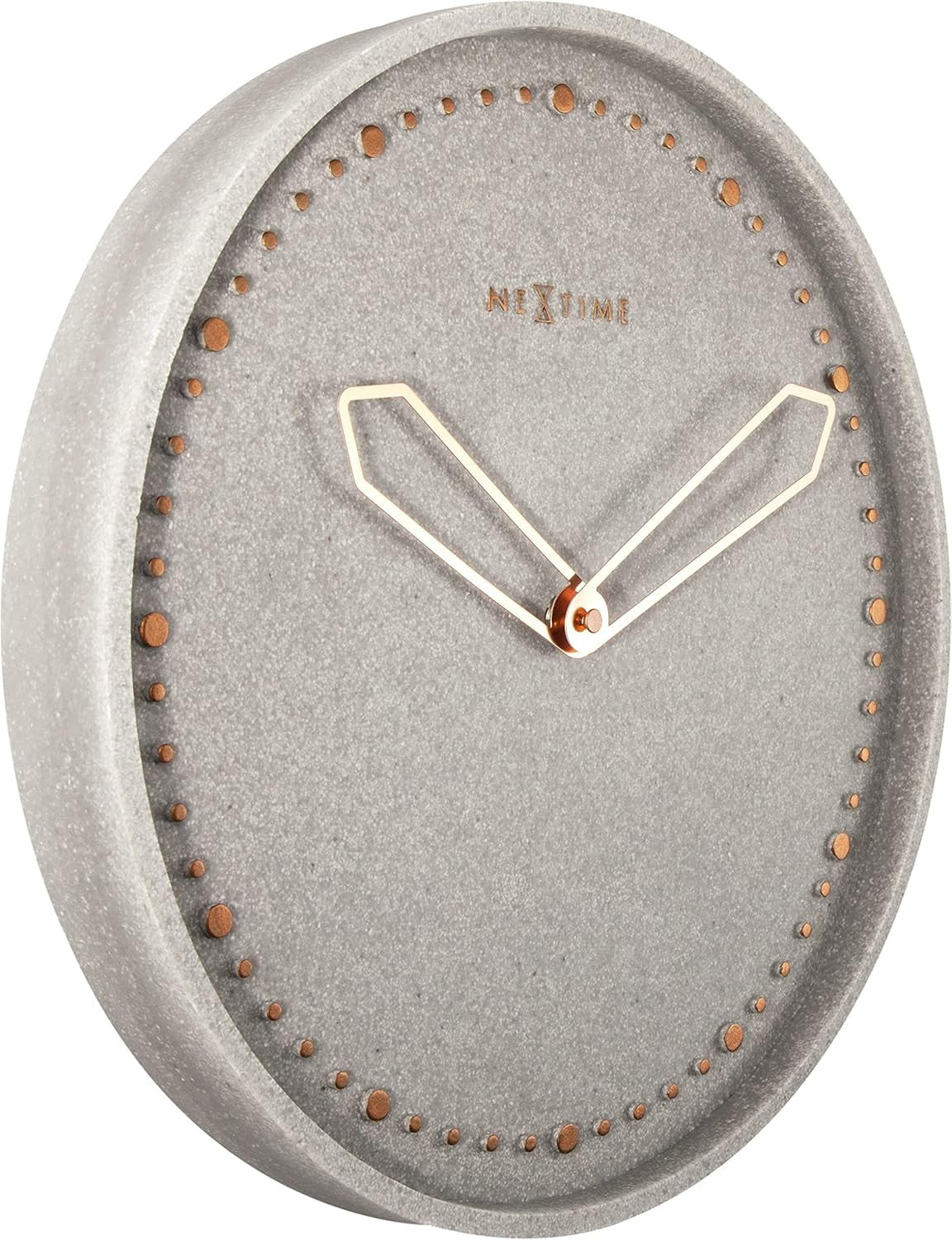 Luxury 35cm Silent Wall Clock Concrete Stone Effect Modern Minimalist Grey