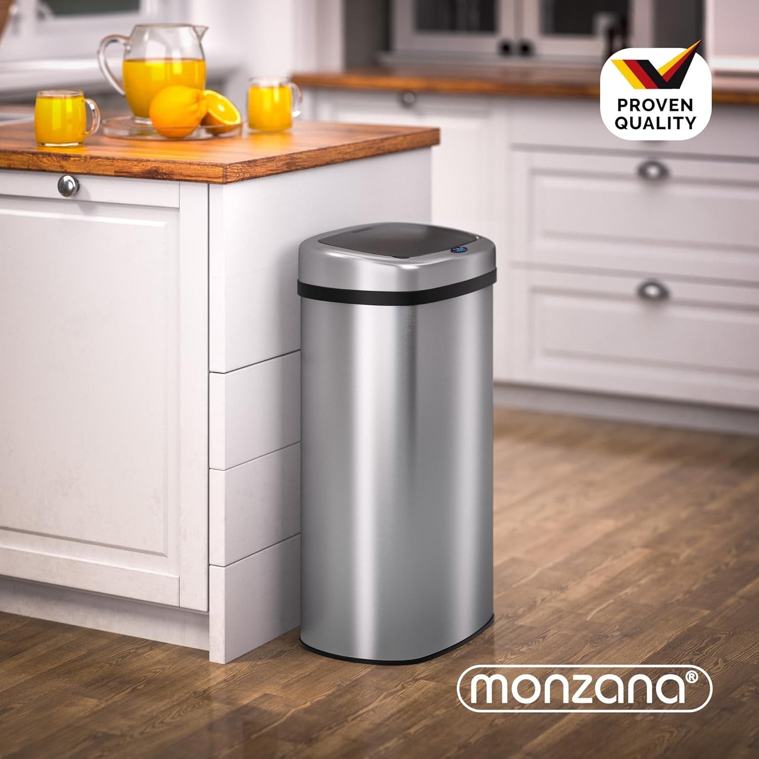 58L Automatic Sensor Bin Stainless Steel Soft Close