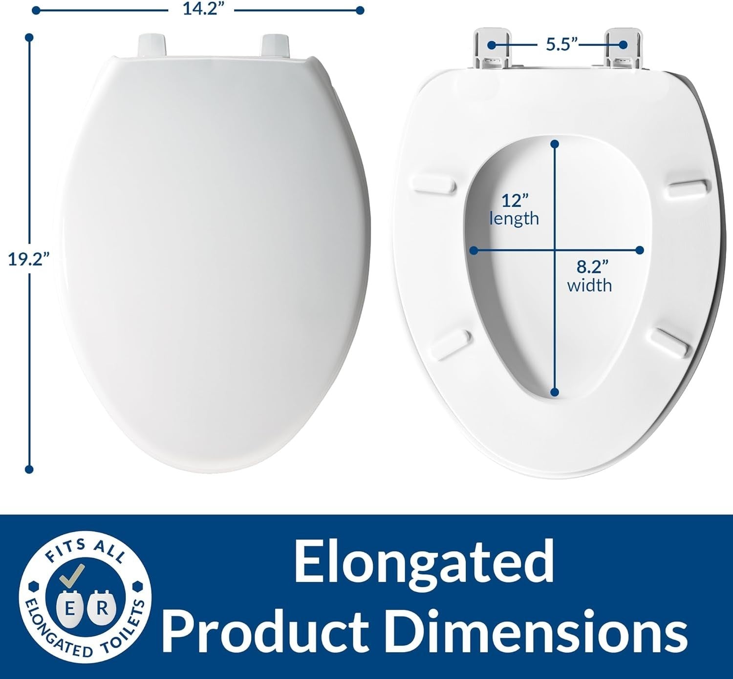 White Closed Front Toilet Seat | Commercial, Heavy-Duty, Stay-Tite