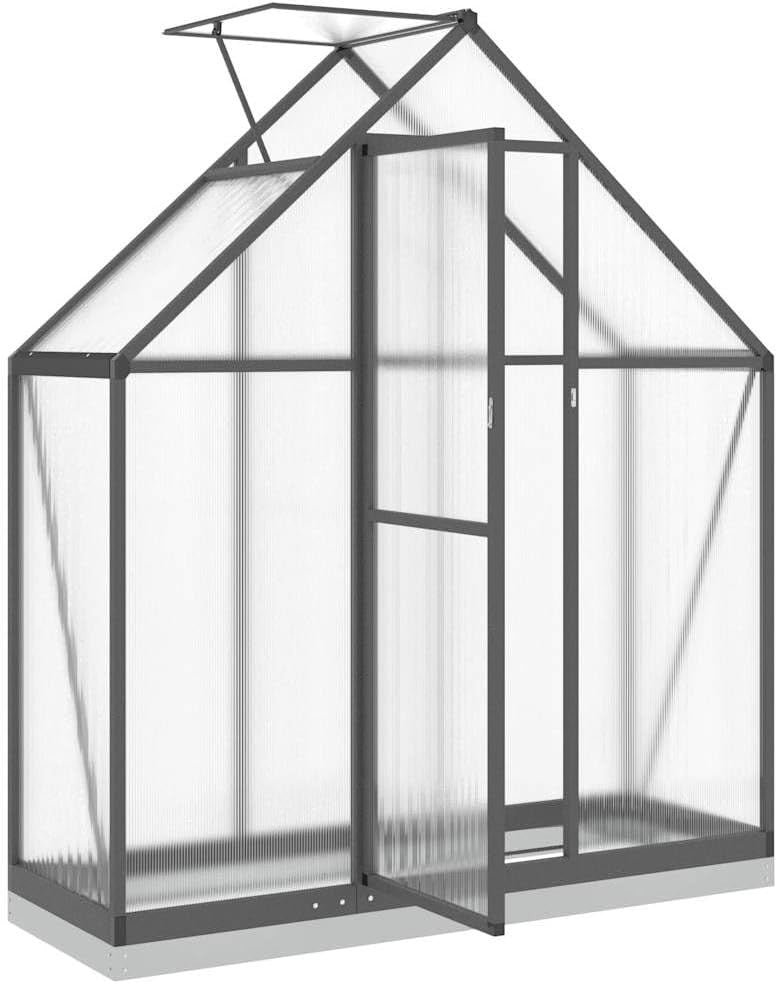 Large Walk-In Greenhouse 169x58x202cm Anthracite Aluminium Frame