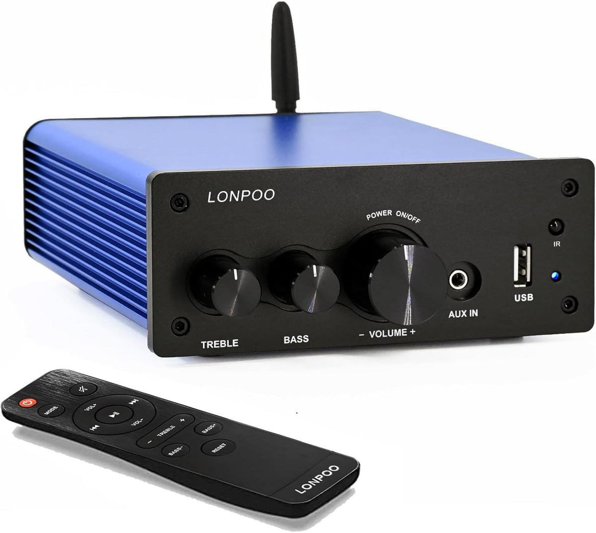 200W RMS Stereo Amplifier Bluetooth 5.3 Optical USB