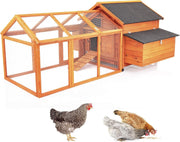 Extra Large Chicken Coop with Run Wooden Hen House Nest Boxes 12 Birds
