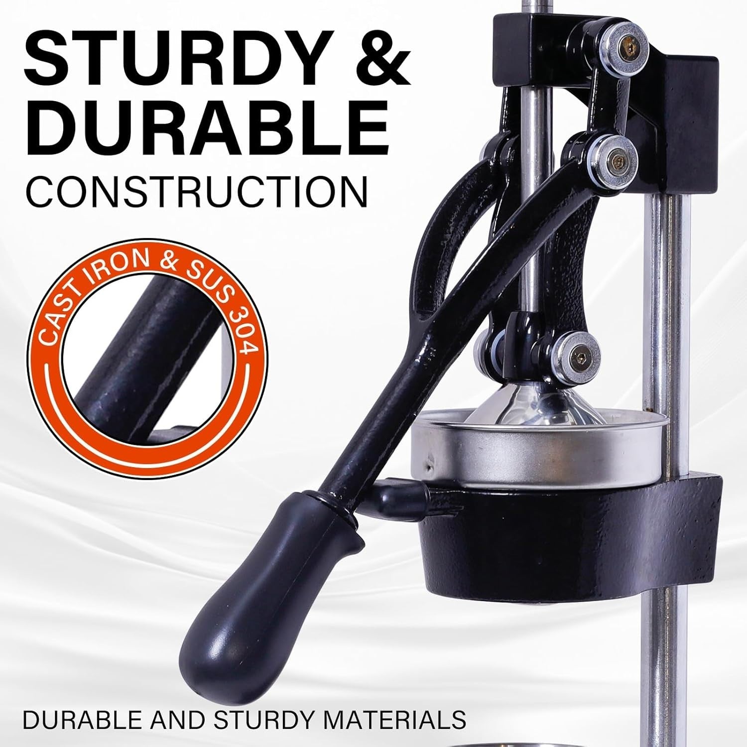 Manual Citrus Juicer Heavy Duty Hand Press Countertop Orange Lemon