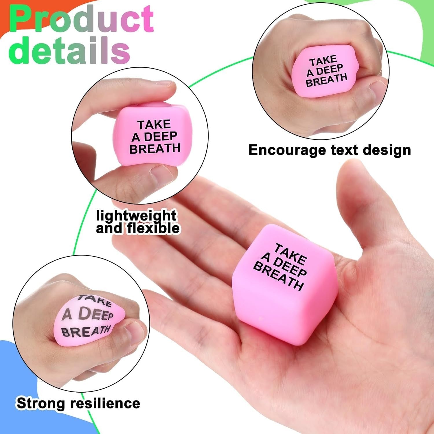42pcs Slow Rising Stress Cubes Mini Squeeze Fidget Anxiety Relief