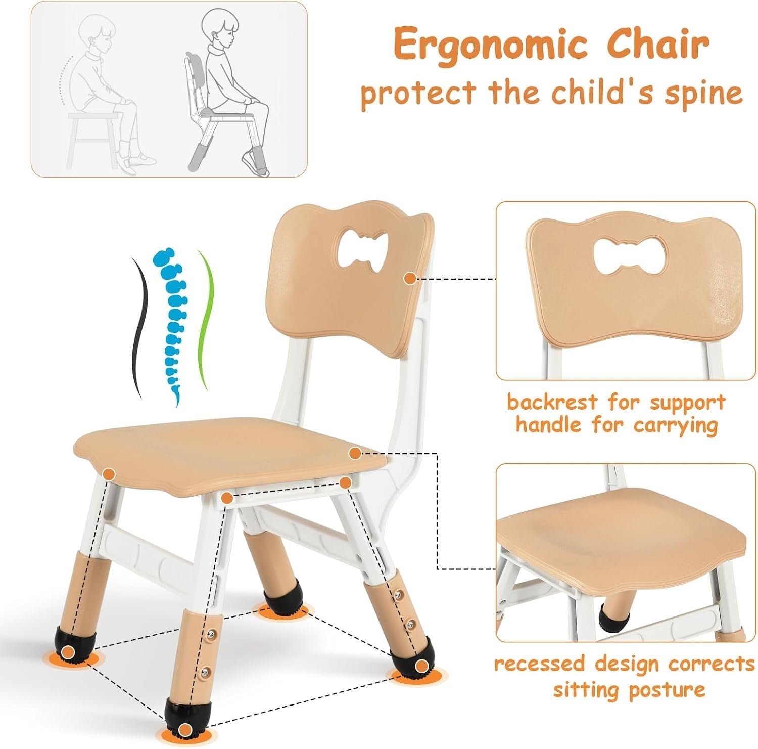 Adjustable Kids Table & 6 Chairs Set – Durable, Safe Plastic, Multi-Use Play.
