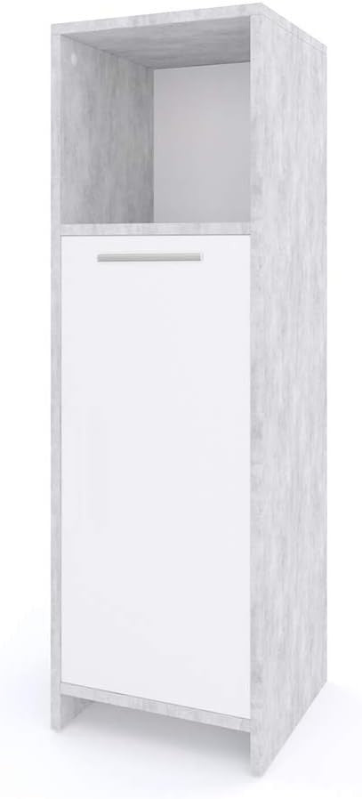 Space-Saving Bathroom Storage Cabinet with Door & Adjustable Shelf 30x95 cm